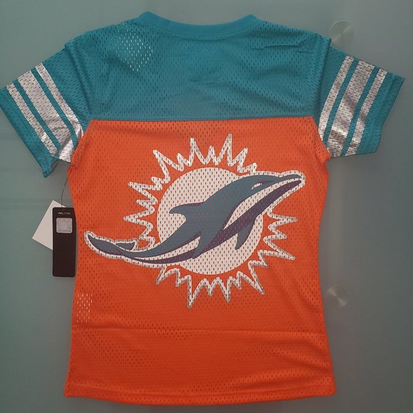 NWT Miami Dolphins NFL Ladies V Neck Jersey - Picture 7 of 12